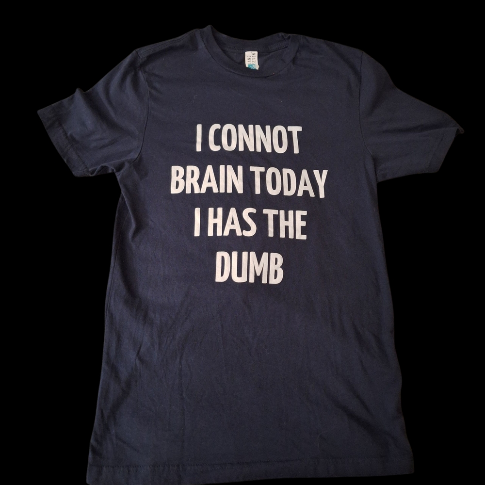 Lane Seven "I Connot Brain Today I Has The Dumb" Meme Graphic Tee - Size S